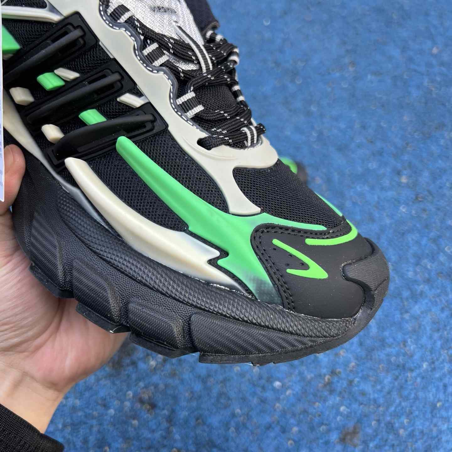 Pharrell x Virginia x adidas Adistar Jellyfish “Black/Green” Comfortable Fashion Slide JP9266 - EUR FASHION