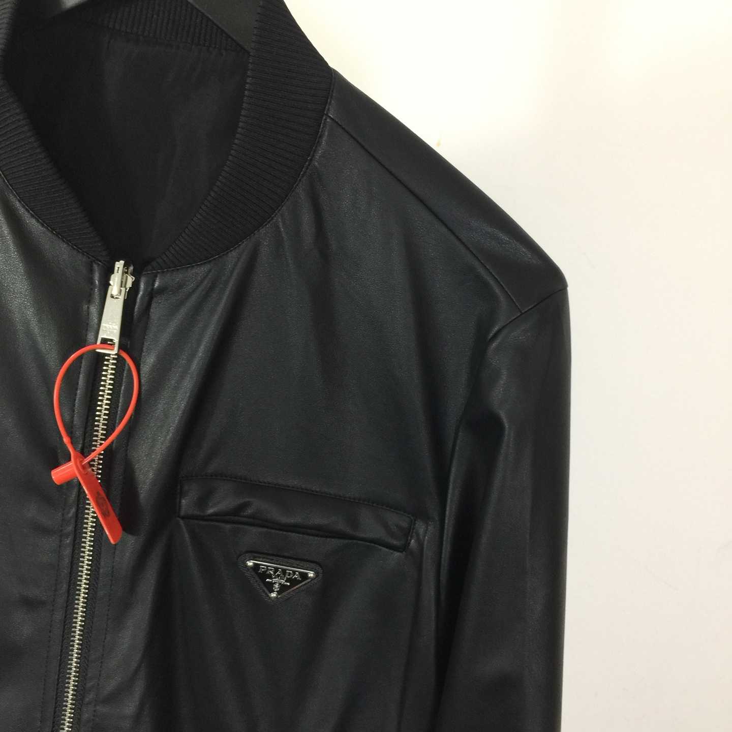 Prada Leather Bomber Jacket - EUR FASHION