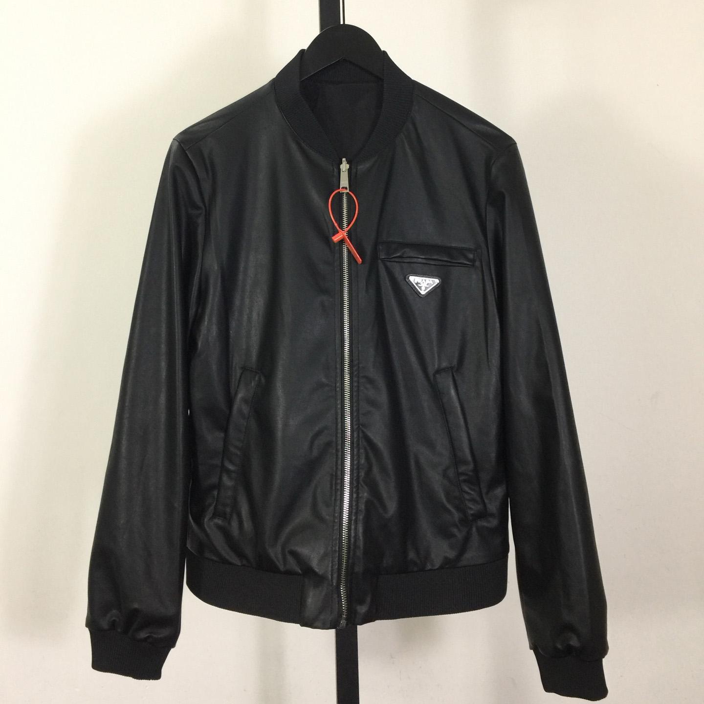 Prada Leather Bomber Jacket - EUR FASHION