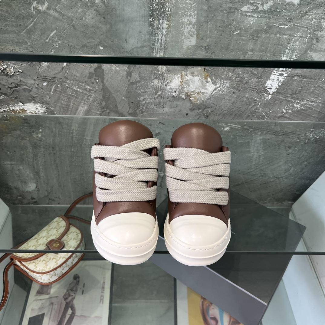 Rick Owens Lace-up Leather Sneakers  - EUR FASHION
