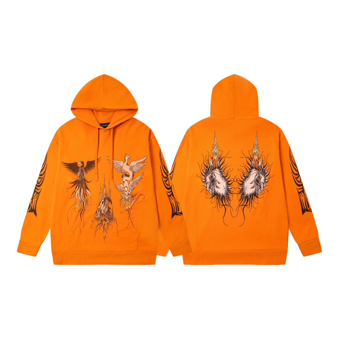 Who Decides War Nefarious Bird-print Hoodie - EUR FASHION