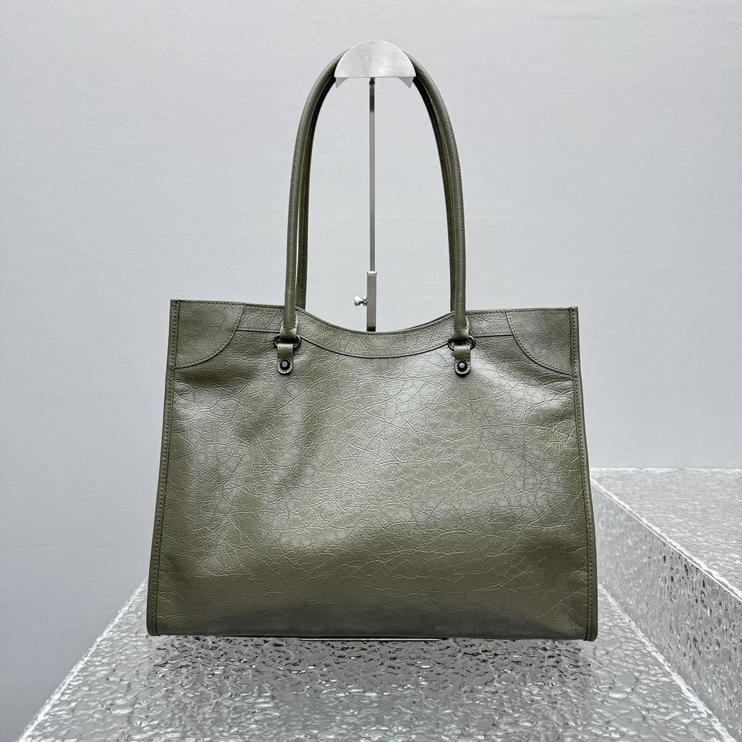 Balenciaga Le City Tote Bag Medium In Army Green - EUR FASHION