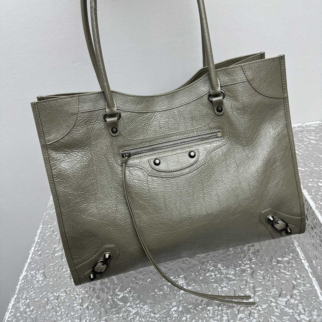 Balenciaga Le City Tote Bag Medium In Army Green - EUR FASHION