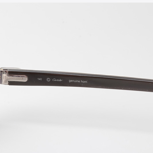 Cartier CT_3524012 White Mix Black Buffalo Sunglasses In Silver Gradient Gray - EUR FASHION