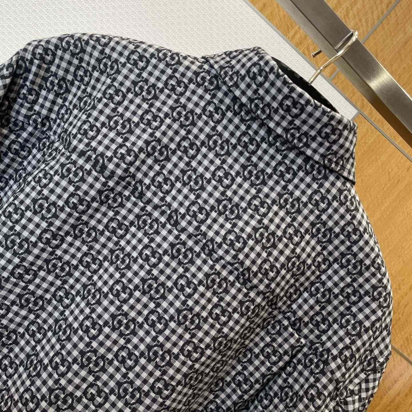 Gucci GG Gingham Cotton Wool Jacquard Shirt - EUR FASHION