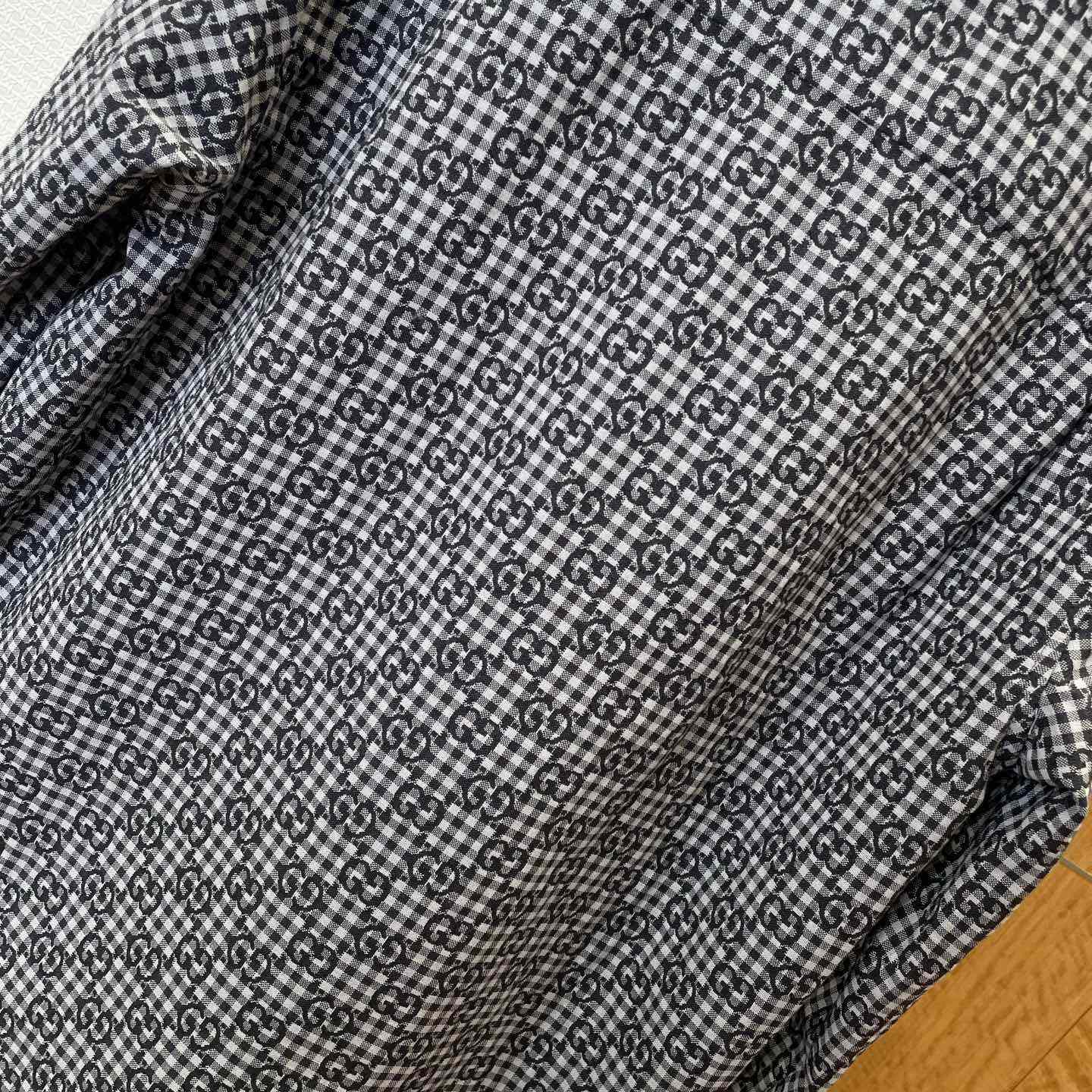 Gucci GG Gingham Cotton Wool Jacquard Shirt - EUR FASHION