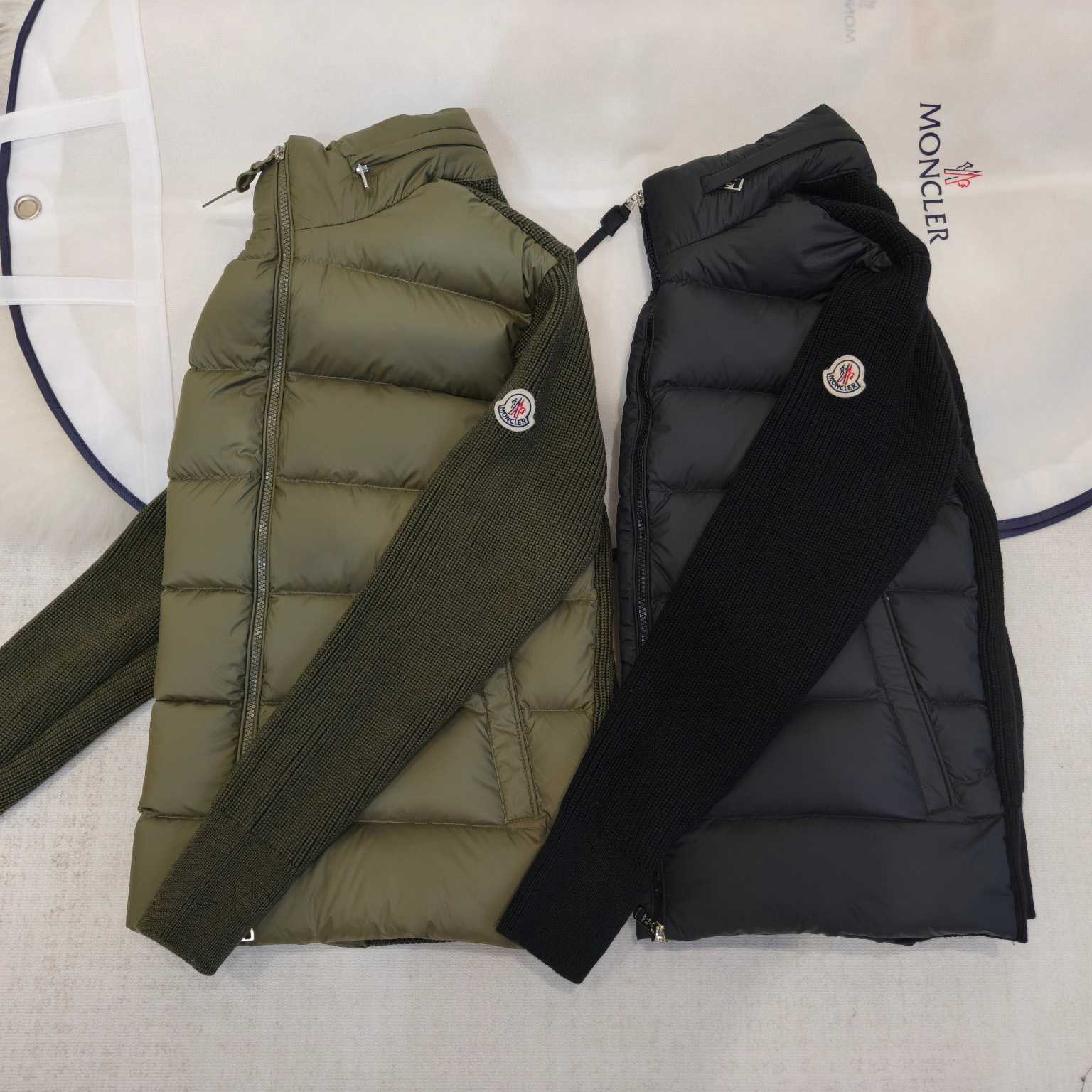 Moncler Padded Wool & Cashmere Zip-Up Cardigan - EUR FASHION
