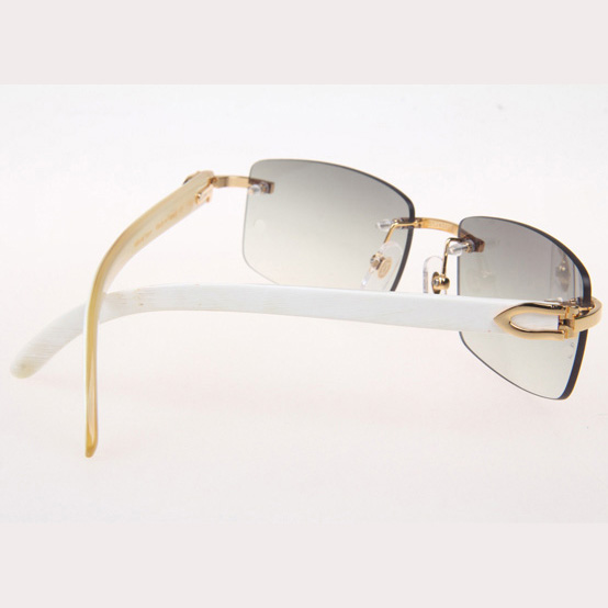Cartier CT_3524012 White Buffalo Sunglasses In Gold Grey - EUR FASHION