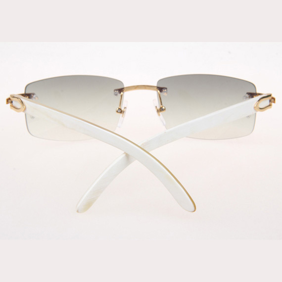 Cartier CT_3524012 White Buffalo Sunglasses In Gold Grey - EUR FASHION