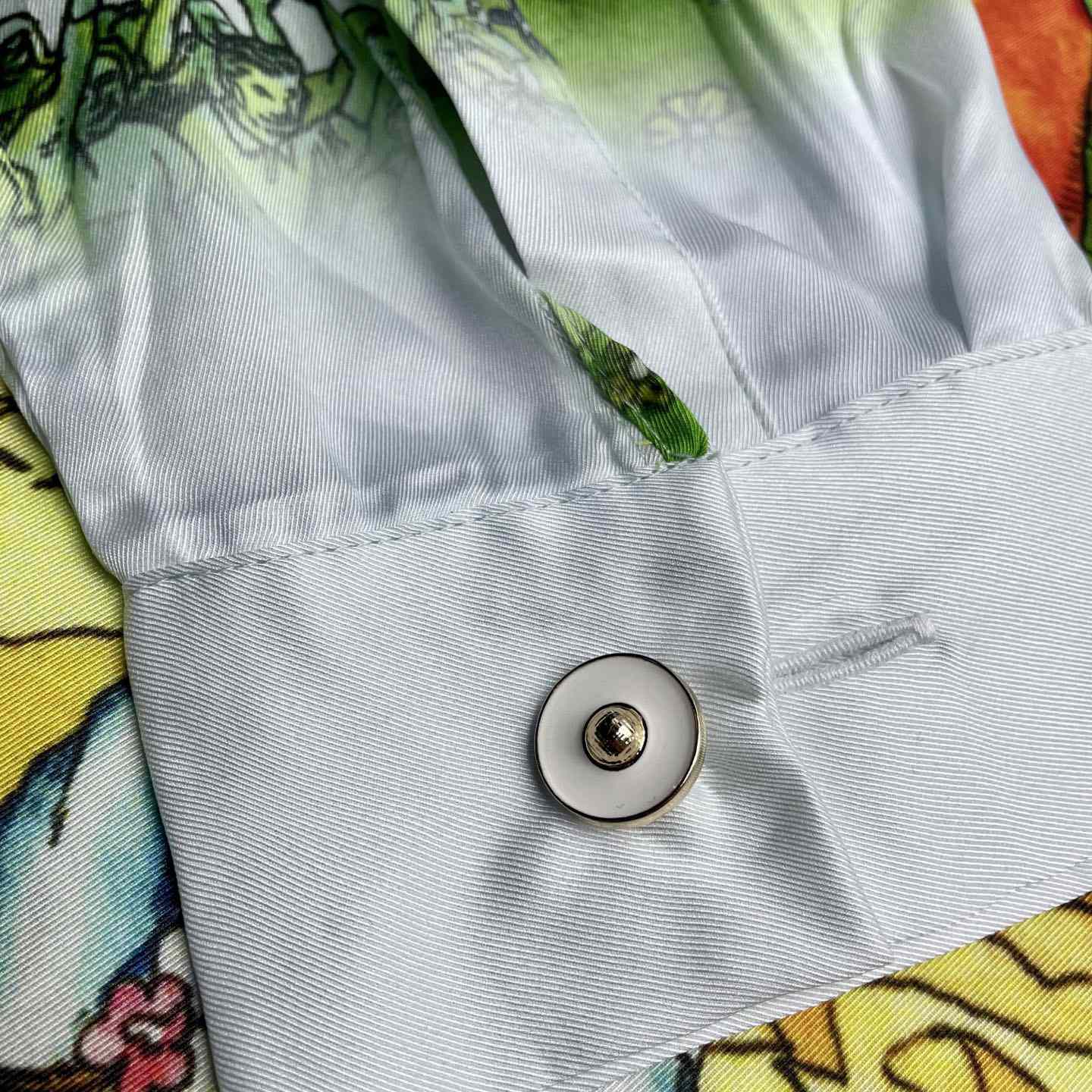 Casablanca La Musique Long Sleeve Silk Shirt   CA3550 - EUR FASHION