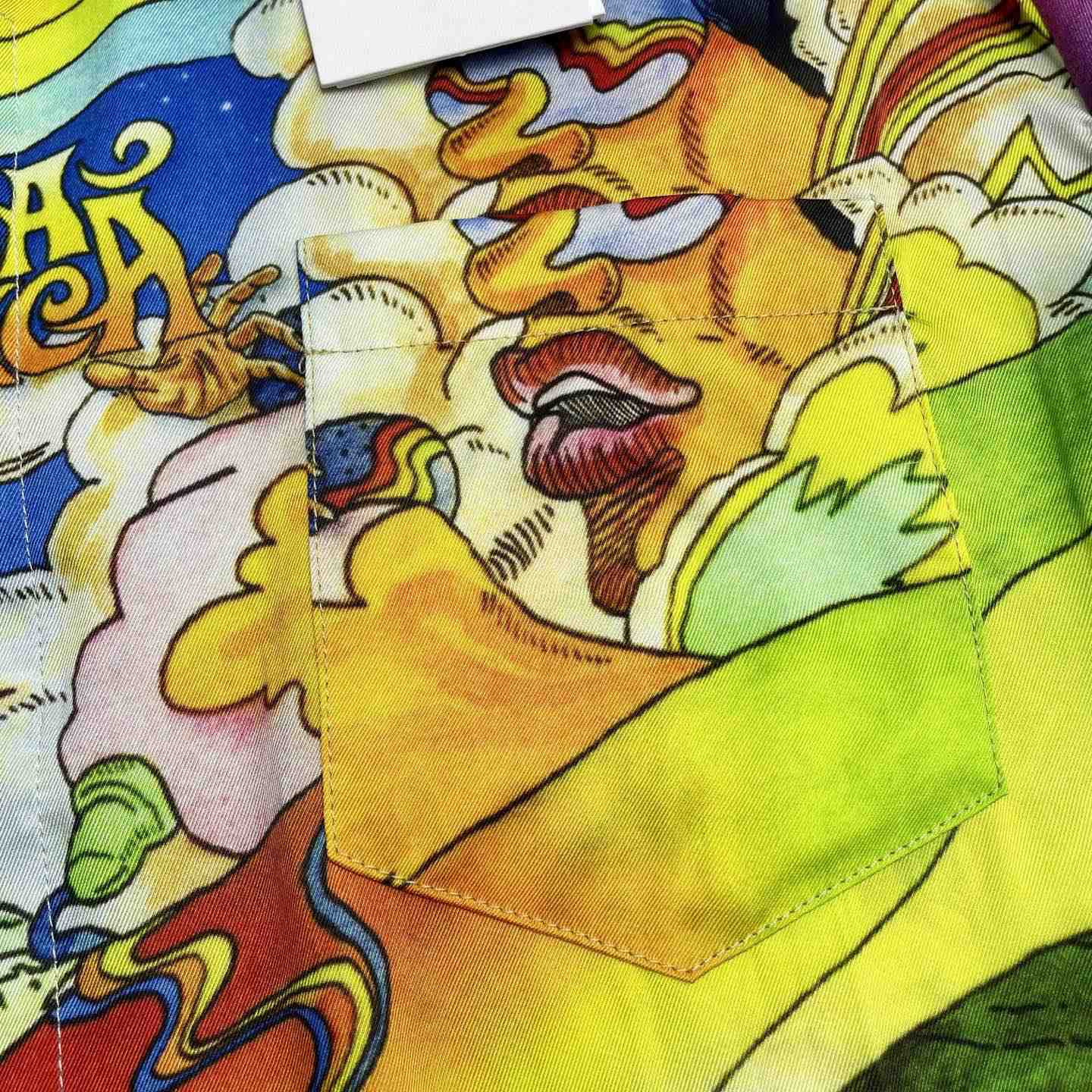 Casablanca La Musique Long Sleeve Silk Shirt   CA3550 - EUR FASHION