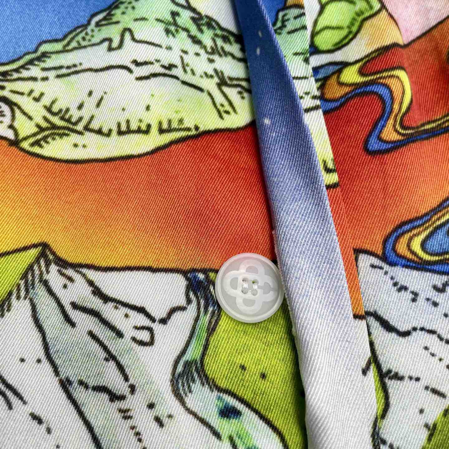 Casablanca La Musique Long Sleeve Silk Shirt   CA3550 - EUR FASHION