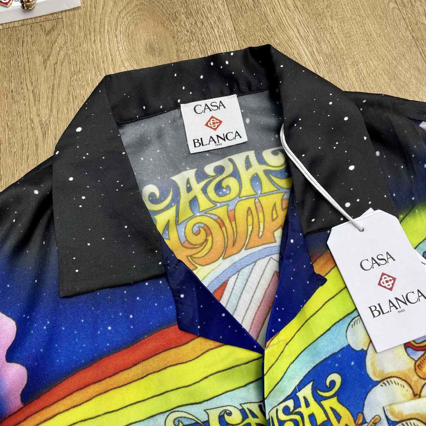 Casablanca La Musique Long Sleeve Silk Shirt   CA3550 - EUR FASHION