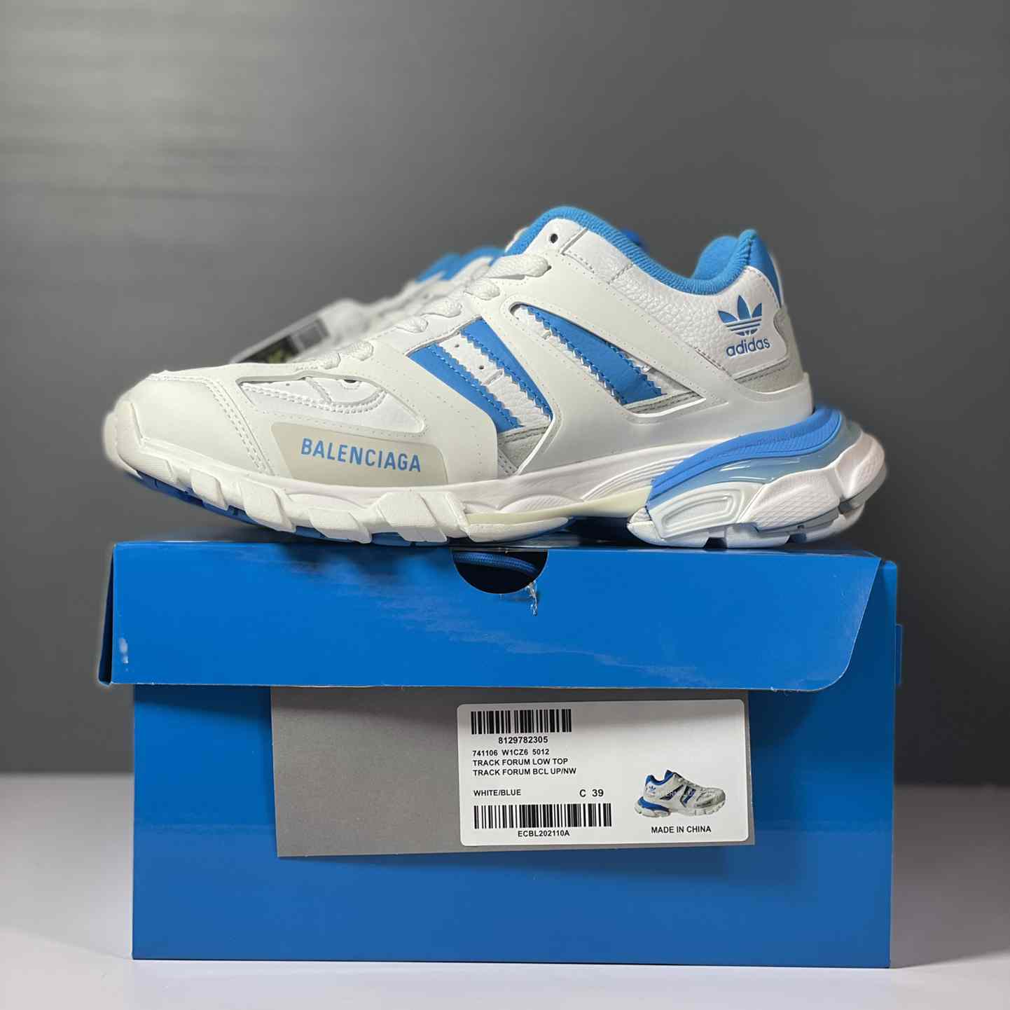 Balenciaga Track Forum x adidas White Blue - EUR FASHION