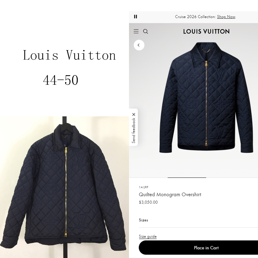 Louis Vuitton Quilted Monogram Overshirt    1AIJRF - EUR FASHION
