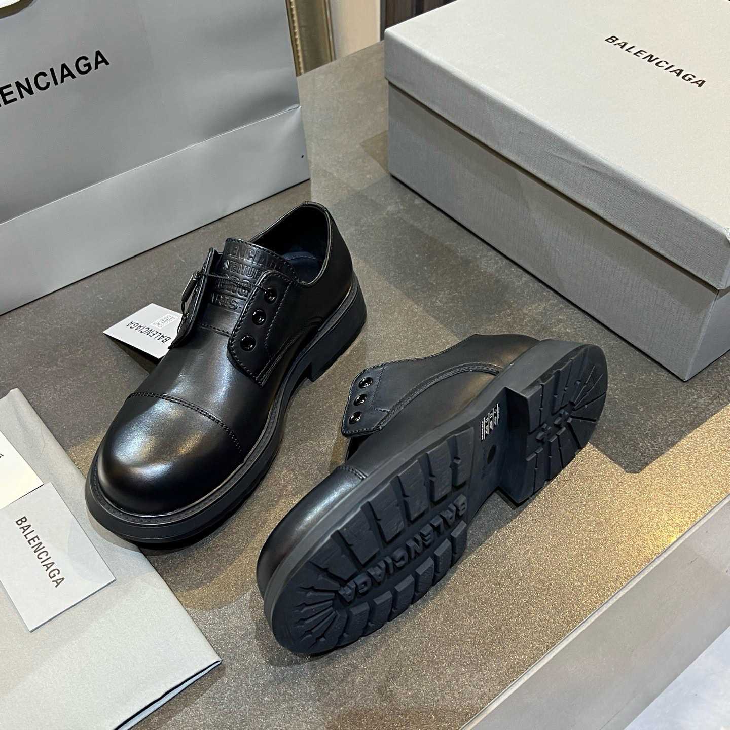 Balenciaga Truck Derby in black soft bullskin - EUR FASHION